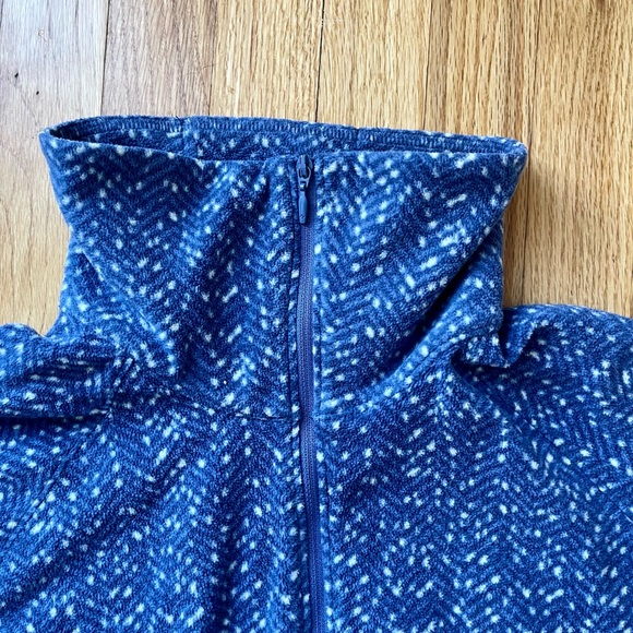 NEW w/o Tags Columbia Blue Speckled Quarter Zip Fleece Sweatshirt Size Medium - Picture 2 of 6